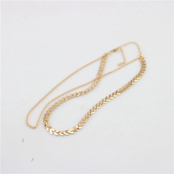 2Pcs Choker Necklace Simple Fish Bone - Picture 4 of 8